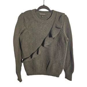 Banana Republic Women's Olive Green Textured Crew Neck Sweater Size Medium